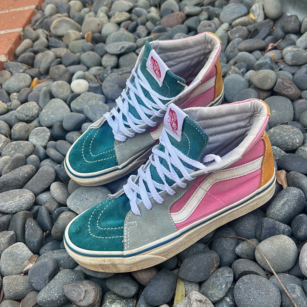 VANS high top sneakers multicolored suede